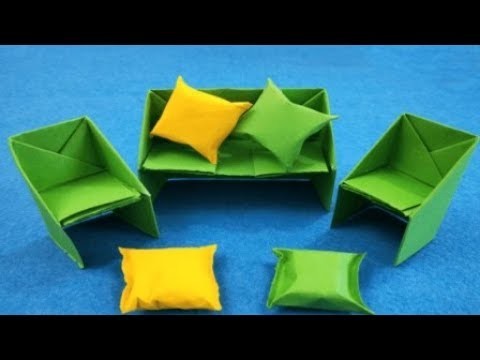 How To Make An Origami Chair Sofa Set, How To Make Easy Sofa Set