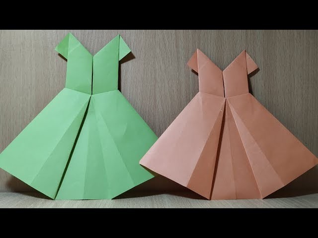 How to make an origami paper dress ???????? Easy Origami ????????Easy Paper Crafts