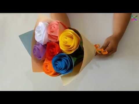 How To Make Beautiful Flower Rose  By Paper DIY.