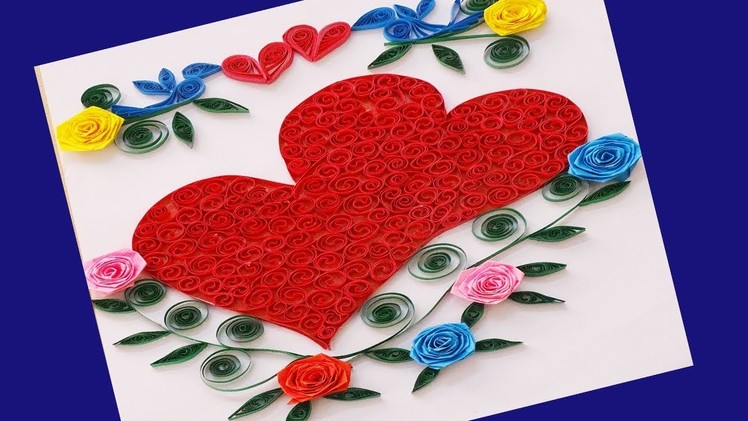How to Make Beautiful ????Valentine's Day Paper Quilling Greeting Card || Quill Design ||