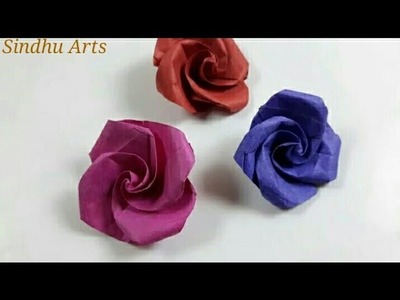How to Make Beautiful Paper Rose Without Glue. ?