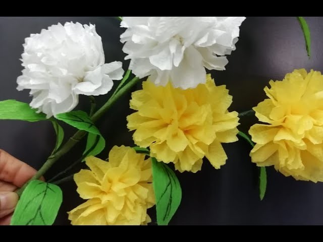 How to make Carnation flowers with tissue paper | Worlds Most Beautiful Tissue Paper Carnation Hindi