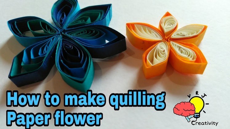 How to make colourful quilling paper flowers | Crafts and DIY ideas by VRJ Creativity