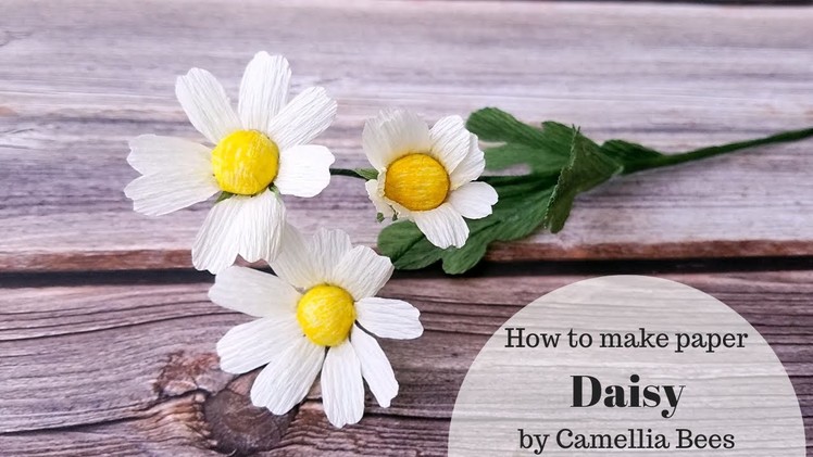How to make crepe paper Daisy Flowers - Easy tutorial Paper Flower step by step