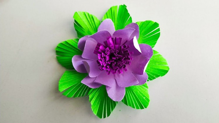 How to make easy paper flower. Diy paper flower. paper flowers. Paper flower for decoration