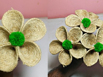 How to Make Jute Flower. DIY Rope Flower. Jute Crafts  Decoration Design