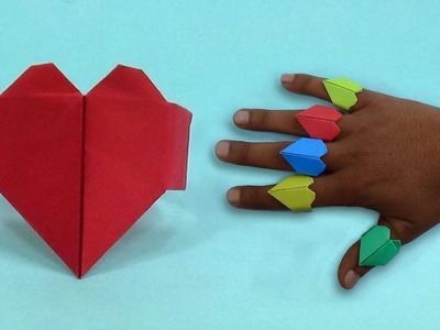 How To Make Paper Love Ring for Valentine's Day - DIY Origami Heart Ring