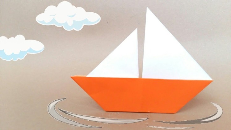 How to make Paper ⛵Sailboat.Easy Origami Paper Boat for Kids