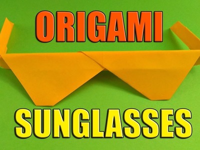 Origami Sunglasses. How To Make Glasses From Paper. Easy Paper Craft For Children. Funny Origami