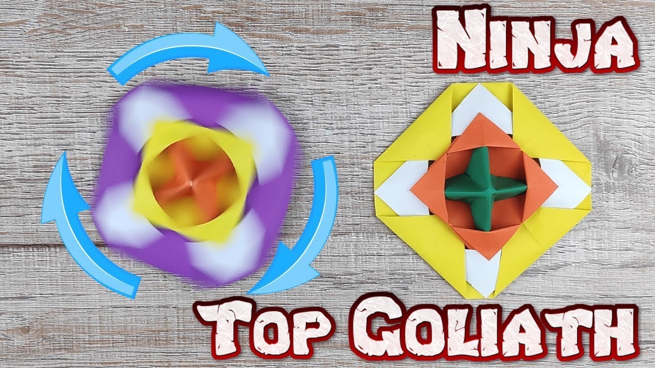 Origami Top Goliath | How To Make An Easy Paper Blade Weapon Tutorials | DIY Ninja Paper Craft Kids