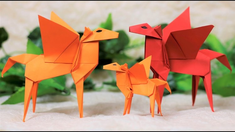 Paper Folding Art (Origami): How to Make Flying Horse