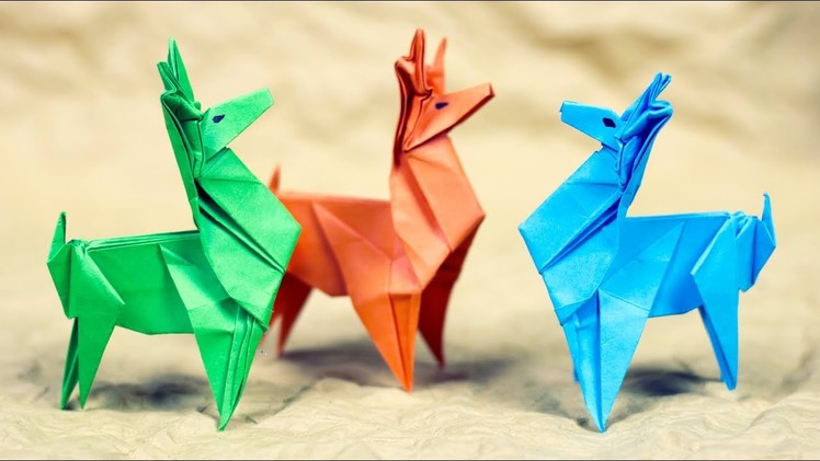 Paper Folding Art (Origami): How to Make  Reindeer (Designed by Jo Nakashima)
