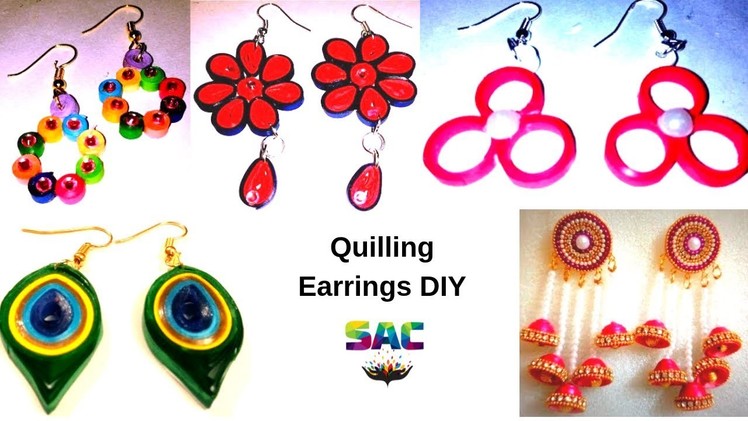 Quilling Earrings | Paper earrings | Jwellery making | How to make quilling earrings | diy jwellery