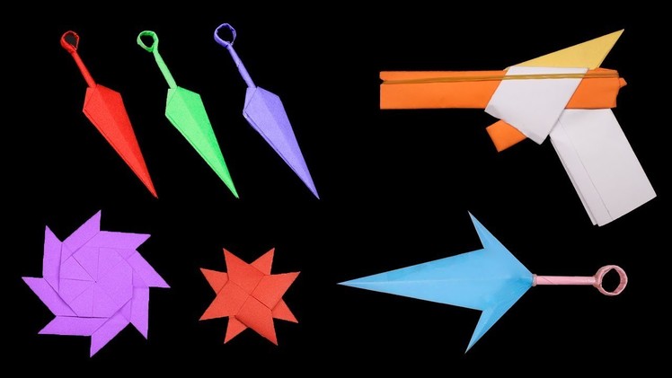 Top 06 Easy Origami Ninja Star.sword.Knife - How to make