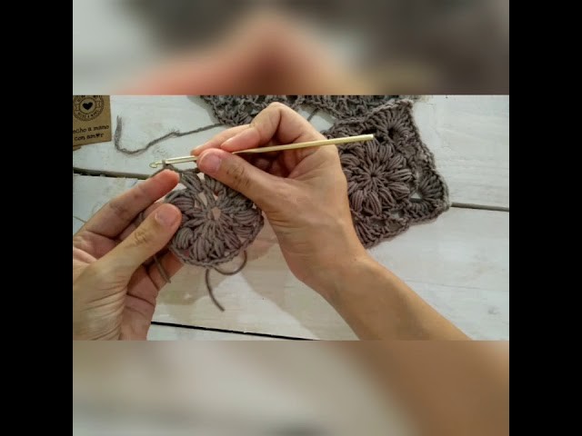 Tutorial crochet Motivo cuadrado paso a paso