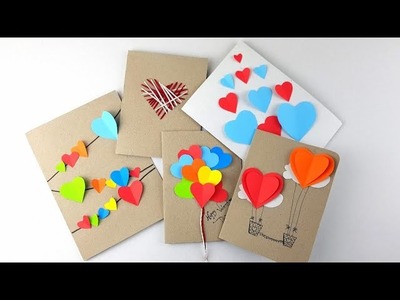 5 Cute Crafts for Valentine Day – DIY Valentine Card Designs – Beautiful Valentine Gift for Him