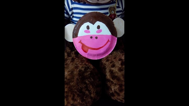 A PAPER PLATE MONKEY.kids DIY.Easy arts and crafts for children ages 3-above