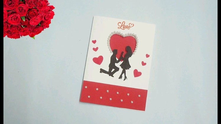 Beautiful Handmade Valentine's Day Card Idea. DIY Greeting Cards for Valentine's Day card