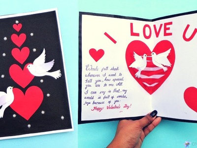 Beautiful Handmade Valentine's Day card idea | DIY Pop up Greeting Card