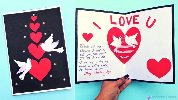 Beautiful Handmade Valentine's Day card idea | DIY Pop up Greeting Card