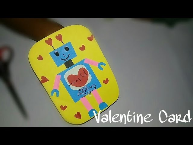 CARD FOR VALENTINE GIFT||ROBOT CARD  FOR VALENTINE GIFT|| KOPI KO DIY