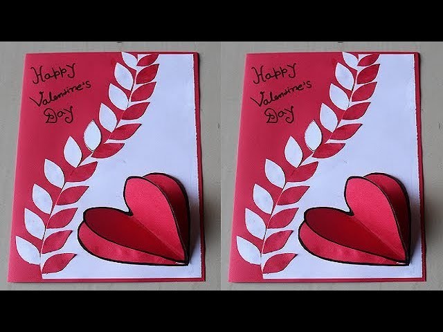 DIY -  Beautiful Handmade Valentine's Day Card Idea | DIY Greeting Cards for Valentine's Day card