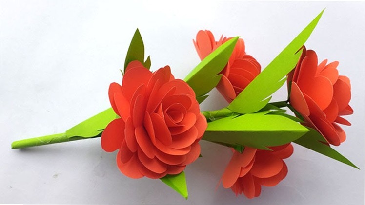 DIY: Easy Beautiful Rose Flower Stick ,,,Easy stick flower with paper