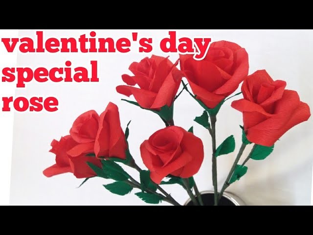 DIY paper rose|valentine's day special rose