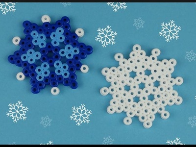 DIY | Perler Beads Snowflakes Room Decoration | Bügelperlen Schneeflocken Raum Deko