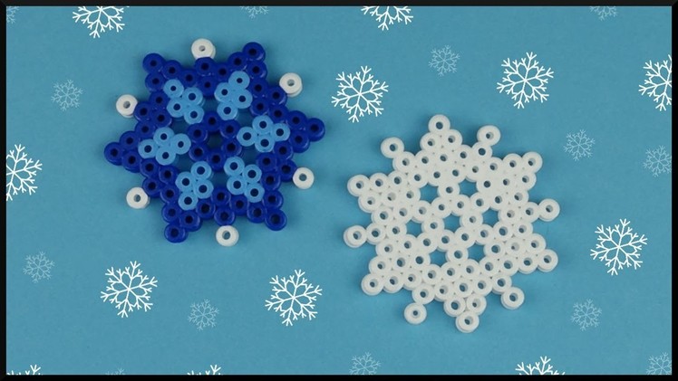 DIY | Perler Beads Snowflakes Room Decoration | Bügelperlen Schneeflocken Raum Deko