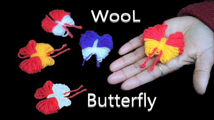 Easy Butterfly Making Technique || Woolen Butterfly || DIY || Hand Embroidery || Woolen Craft |तितली