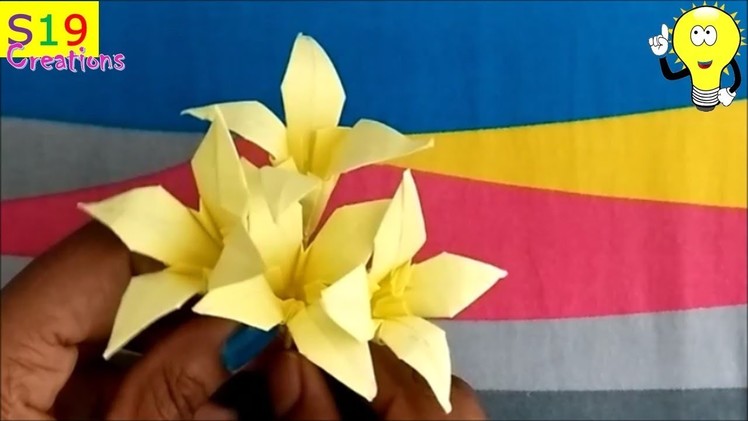 Easy paper flowers | origami flowers | paper flowers making | easy decor ideas with paper