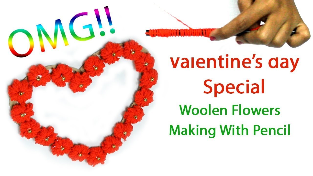 how make woolen flower
