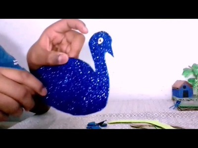 How to make a beautiful peacock. wall hanging