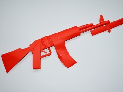 How to make a paper gun - AK 47 with a bayonet - DIY