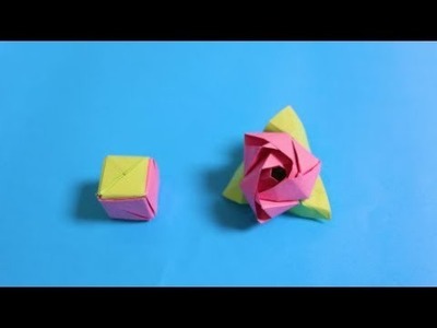 How To Make an Origami Magic Rose Cube | Rose Cube Transformer | DIY paper crafts |step by step