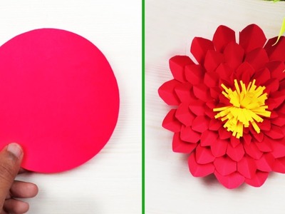 How to make elegant paper flower | making paper flowers step by step | Craftsbox