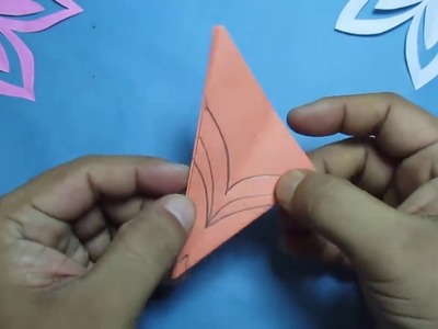 How to make simple & easy paper cutting flower designs  paper flower DIY Tutorial by  step by step