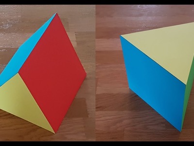 Large Paper Triangular Prism Tutorial