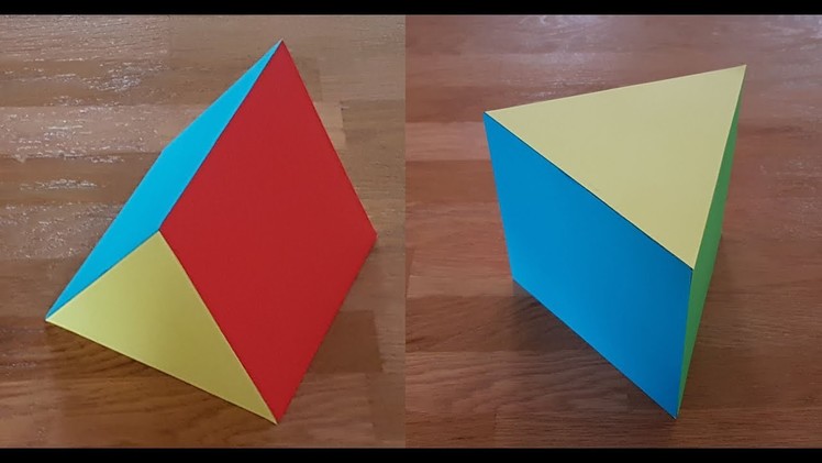 Large Paper Triangular Prism Tutorial