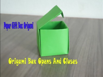 Origami Box Opens And Closes | Cách Gấp Hộp Có Nắp | Paper Gift Box Origami