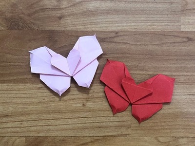 Origami | How to make a Butterfly Wings Heart by paper |  Valentine DIY Gift Ideas | Origami Heart