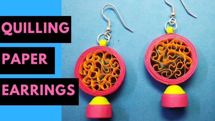 Paper quilling earrings | DIY paper earrings