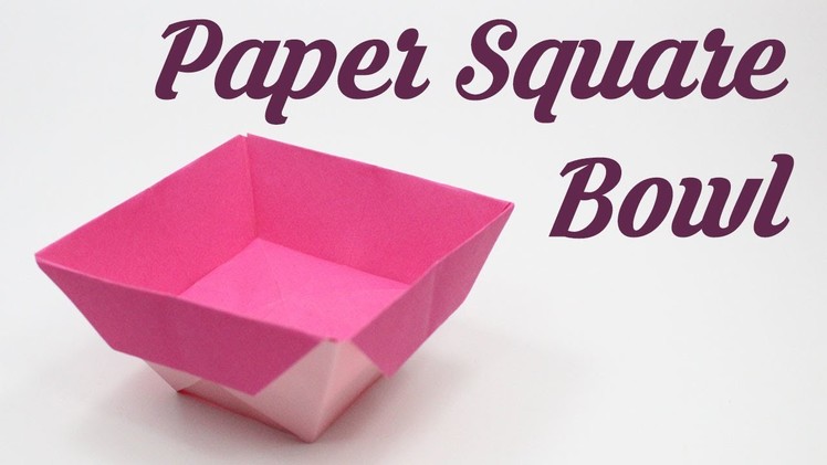 Paper Square Bowl, Easy Origami for Kids, Basic origami, Simple Origami for Beginners