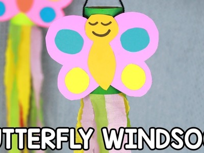 Toilet Paper Roll Windsock Butterfly Craft for Kids