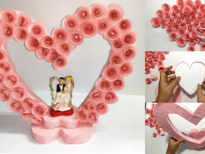 Valentine Gift Ideas Homemade - DIY Paper Flower Heart - Easy Handmade Wedding Gift Crafts