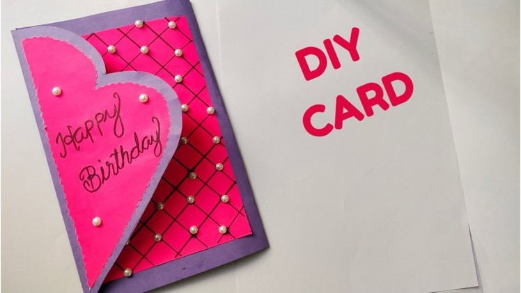 Beautiful Handmade Birthday card. DIY Birthday Greeting card.DIY card