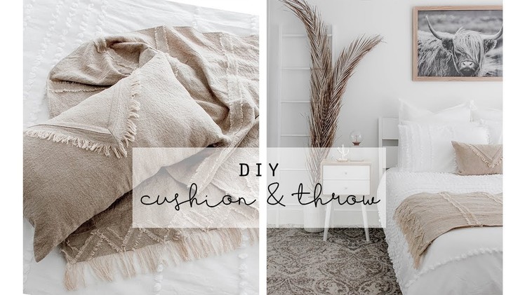 Boho Linen Cushion and Throw DIY | Kmart Hack