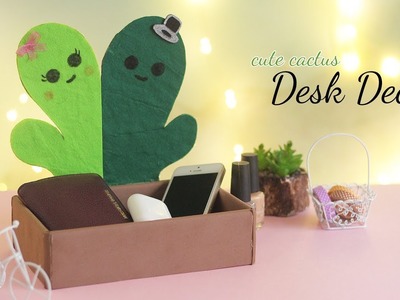 Cute Cactus Desk Decor | Room Decor DIY | Desk Organizer
