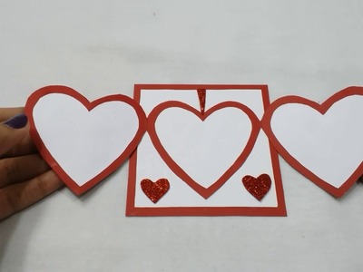 DIY - Beautiful Handmade Card for Valentine's Day | Easy Valentine's Day Greeting Card Making idea